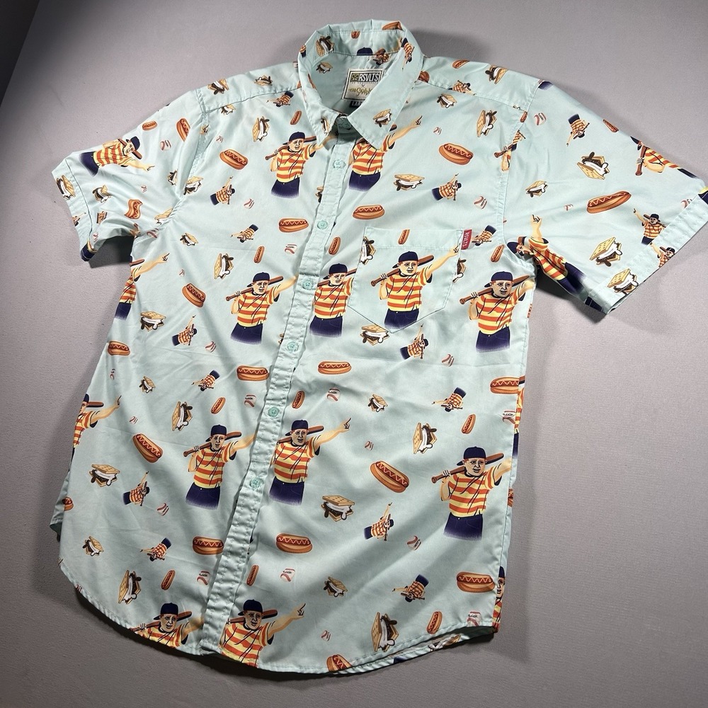 RSVLTS The Roosevelts x Sandlot Shirt Mens Large Button Up Ham Porter Novelty